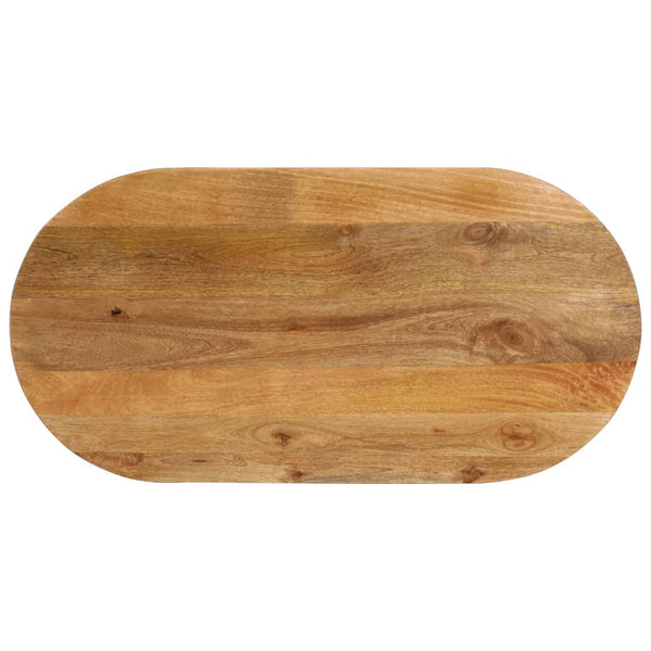 Tischplatte 80x40x2,5 cm Oval Massivholz Mango