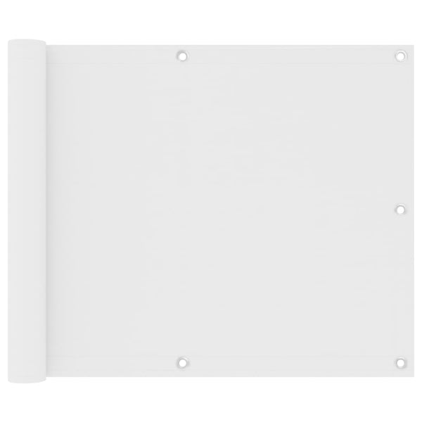 Balkon-Sichtschutz Weiß 75x500 cm Oxford-Gewebe