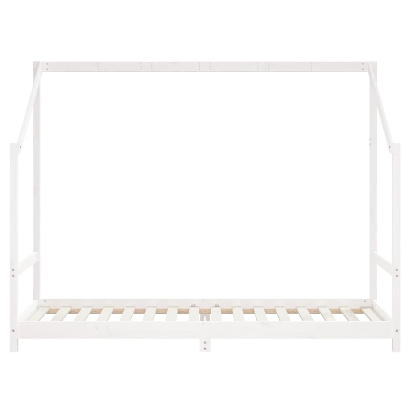 Kinderbett Weiß 2x(80x200) cm Massivholz Kiefer