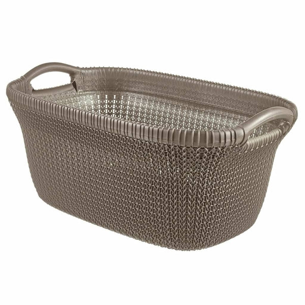 Curver Wäschekorb Knit 40 L Metallic-Braun