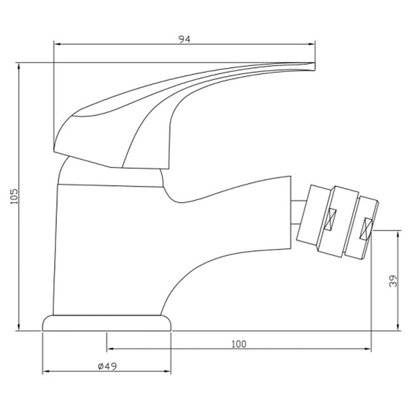 SCHÜTTE Bidetarmatur ATHOS PLUS Chrom