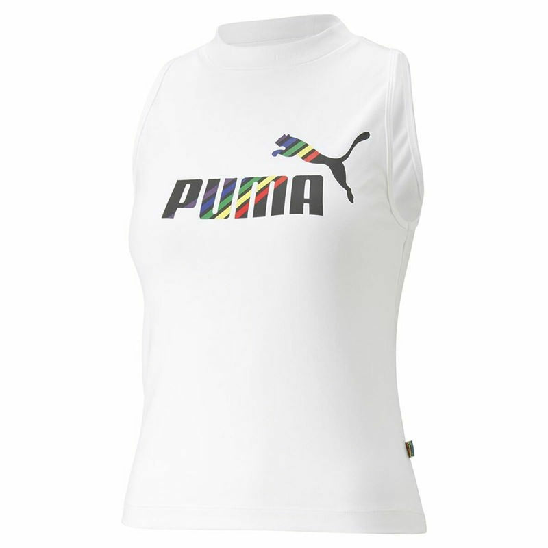 Ärmelloses Damen-T-Shirt Puma Ess+ Love Is Love Sl Weiß