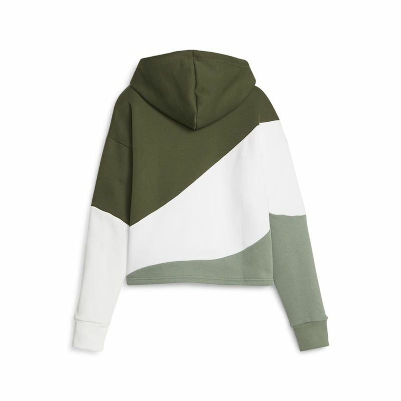 Damen Sweater mit Kapuze Puma Powert  Weiß/Grün