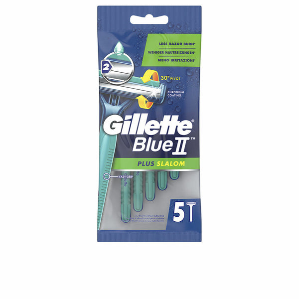 Einweg-Rasierklingen Gillette Blue II Plus Slalom 5 Stück