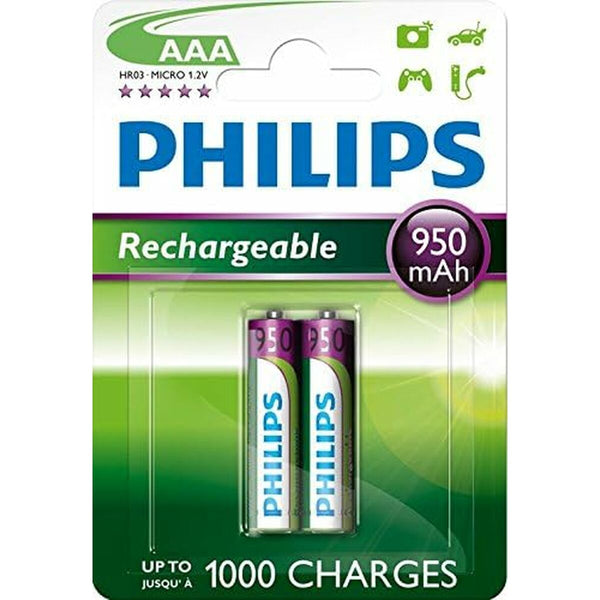 Akkus Philips R03B2A95/10 1,2 V AAA (2 Stück)