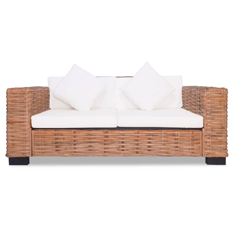 Sofa-Set 15-tlg. Natur Rattan