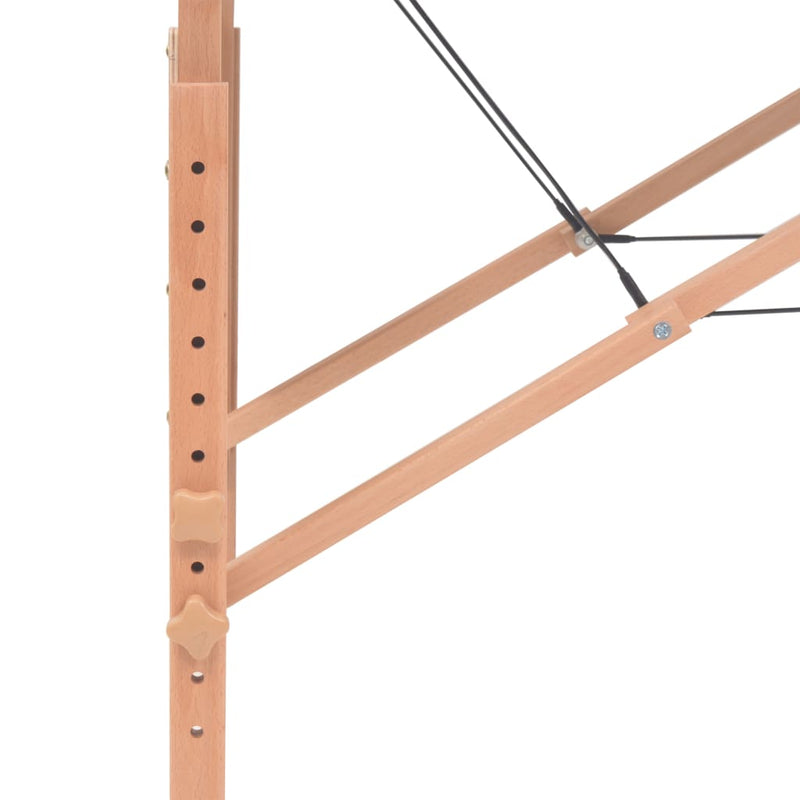 Massageliege 3-Zonen Klappbar 10 cm Sitz Weiß