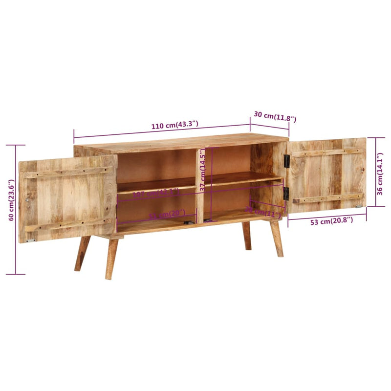 Sideboard Mango Massivholz 110x30x60 cm