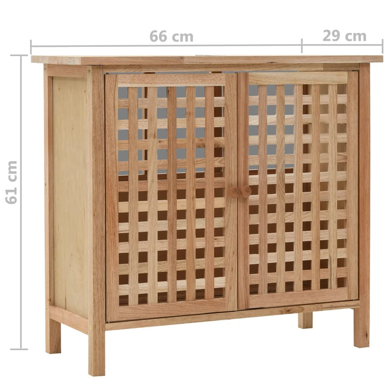 Waschbeckenunterschrank Massivholz Walnuss 66x29x61 cm