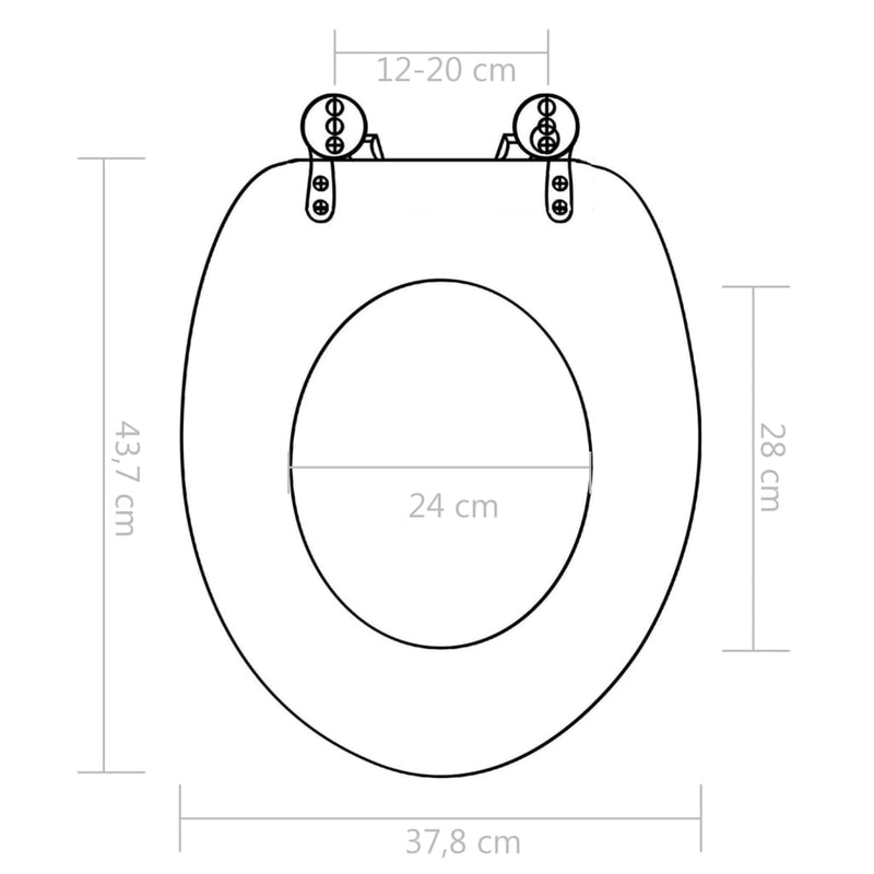 Toilettensitz mit Soft-Close-Deckel MDF Muschel-Design