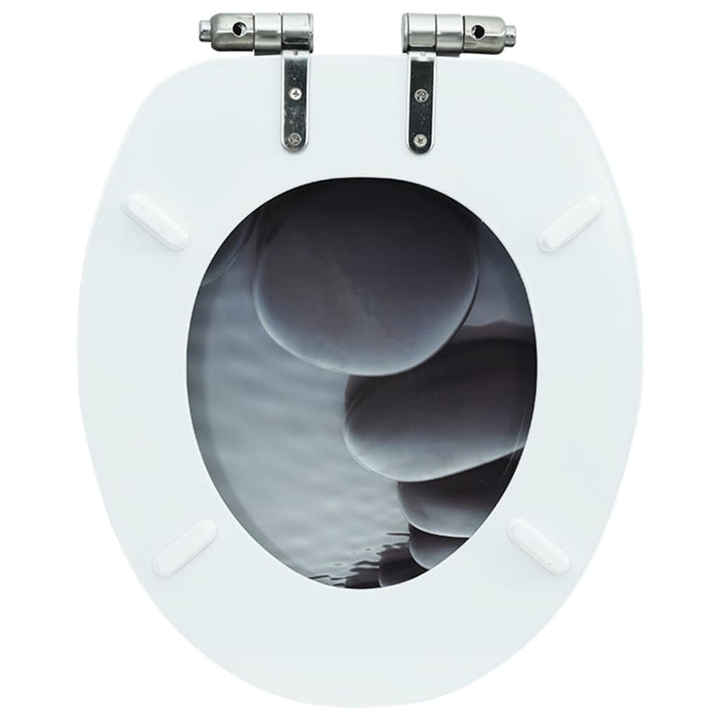 Toilettensitz mit Soft-Close-Deckel MDF Stein-Design