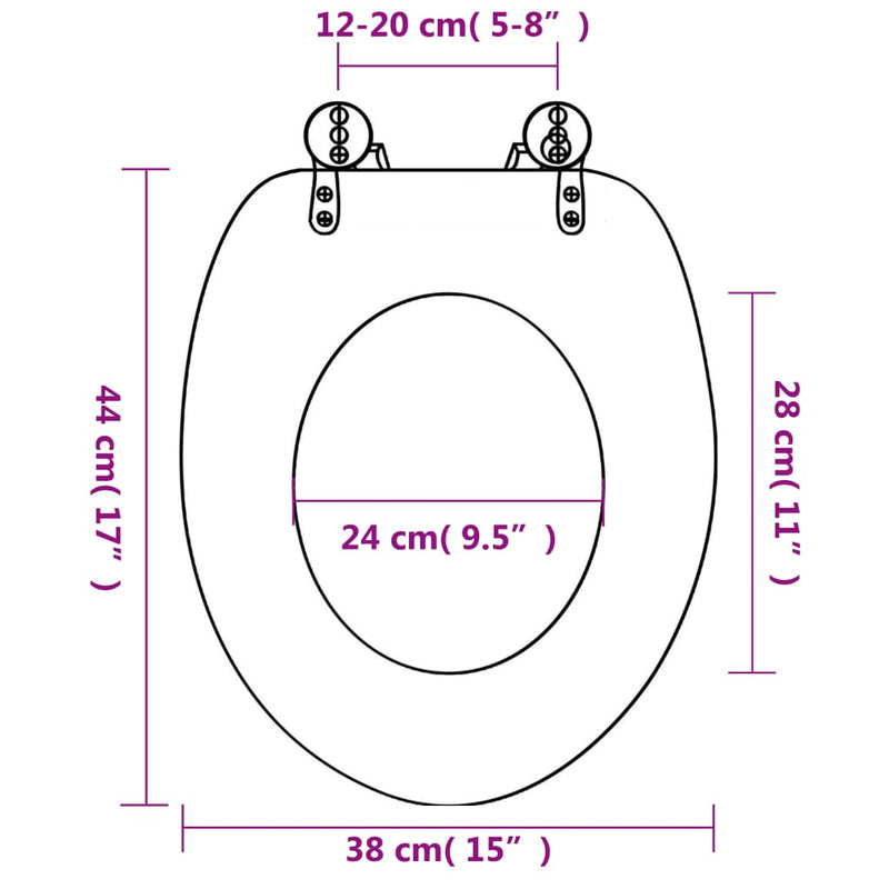 Toilettensitz mit Soft-Close-Deckel MDF Seestern-Design