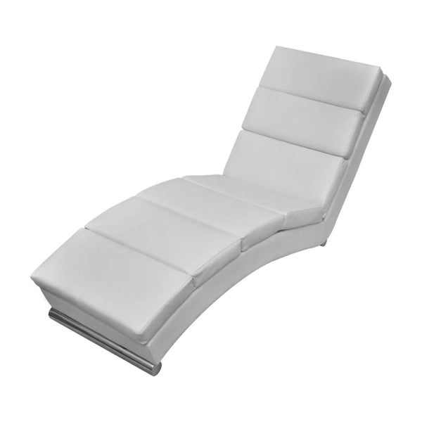 Chaiselongue Weiß Kunstleder