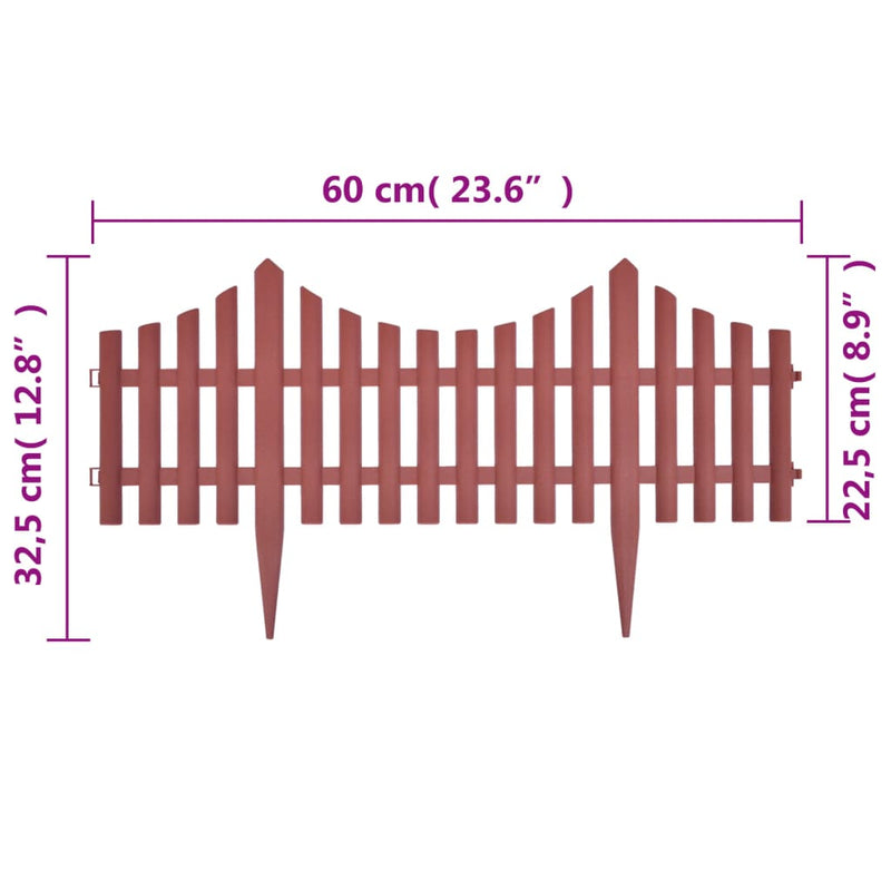 Rasenkanten 17 Stk. Braun 10 m PP