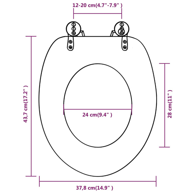 Toilettensitz WC-Sitz MDF Holz Design