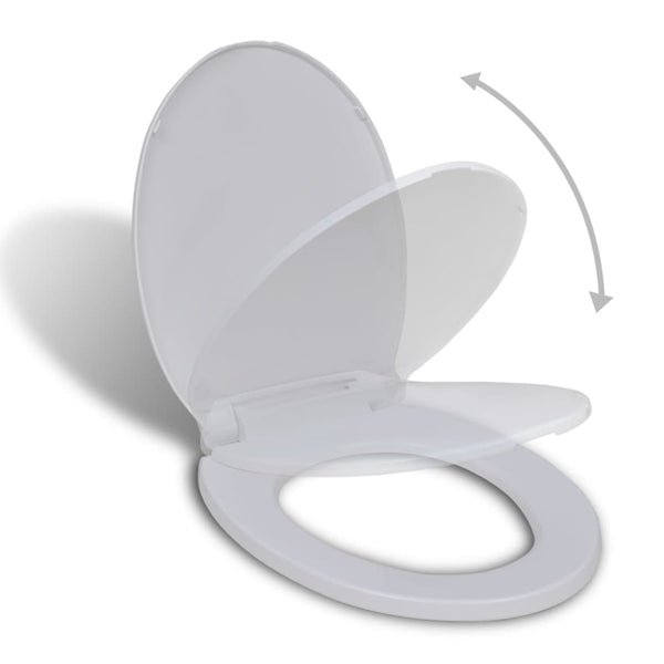 Toilettensitz mit Absenkautomatik Weiß Oval