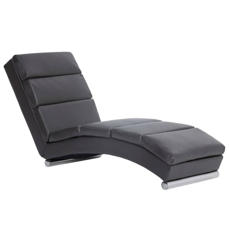 Chaiselongue Grau Kunstleder