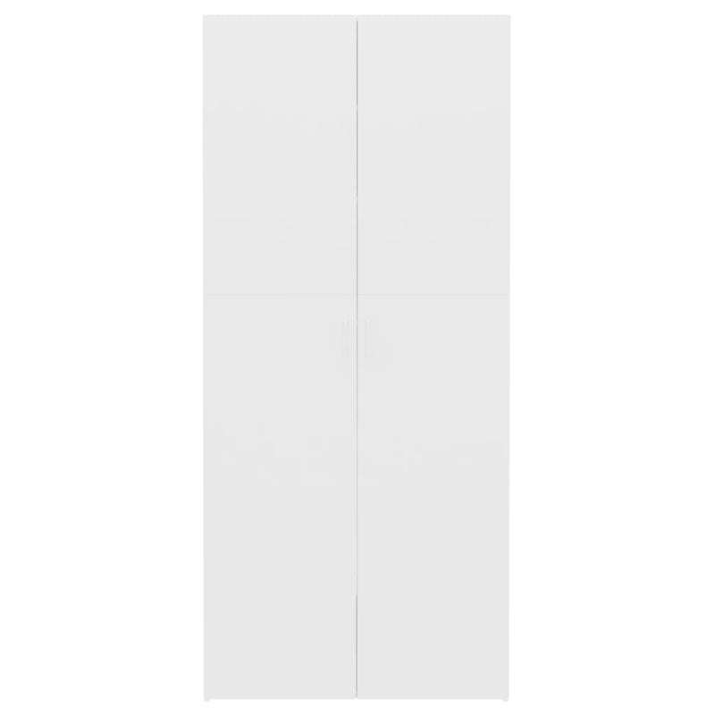 Schuhschrank Weiß 80x35,5x180 cm Holzwerkstoff