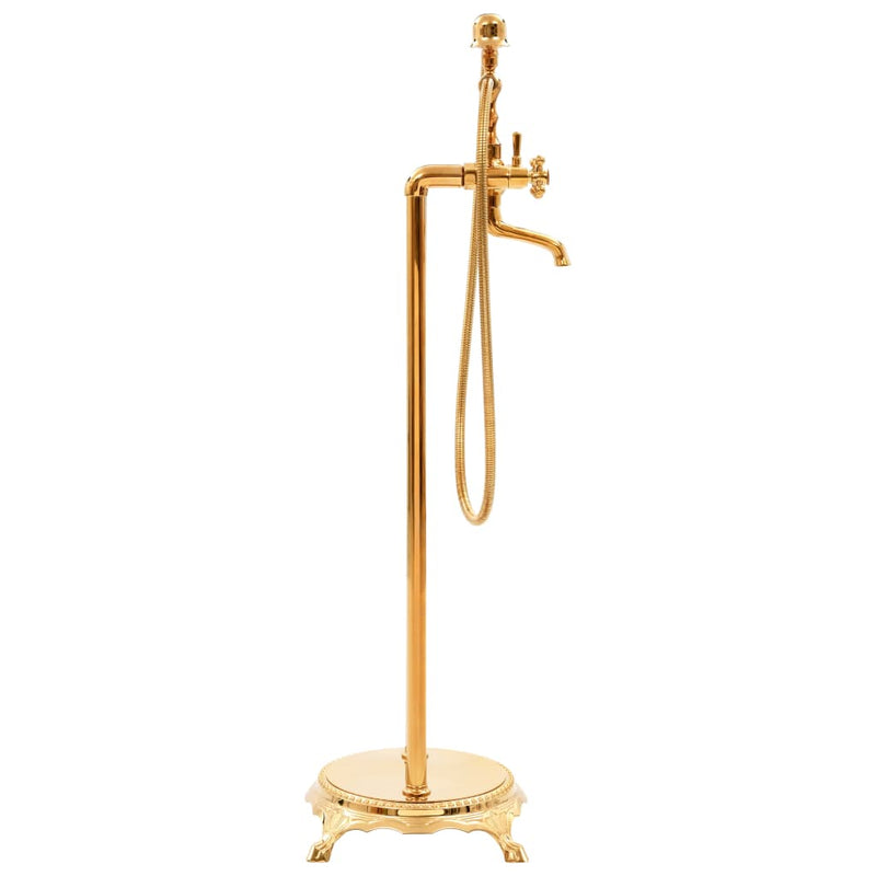 Freistehende Badewannenarmatur Edelstahl 99,5 cm Golden