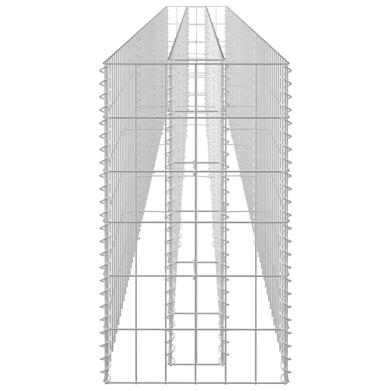 Gabionen-Hochbeet Verzinkter Stahl 360×30×60 cm