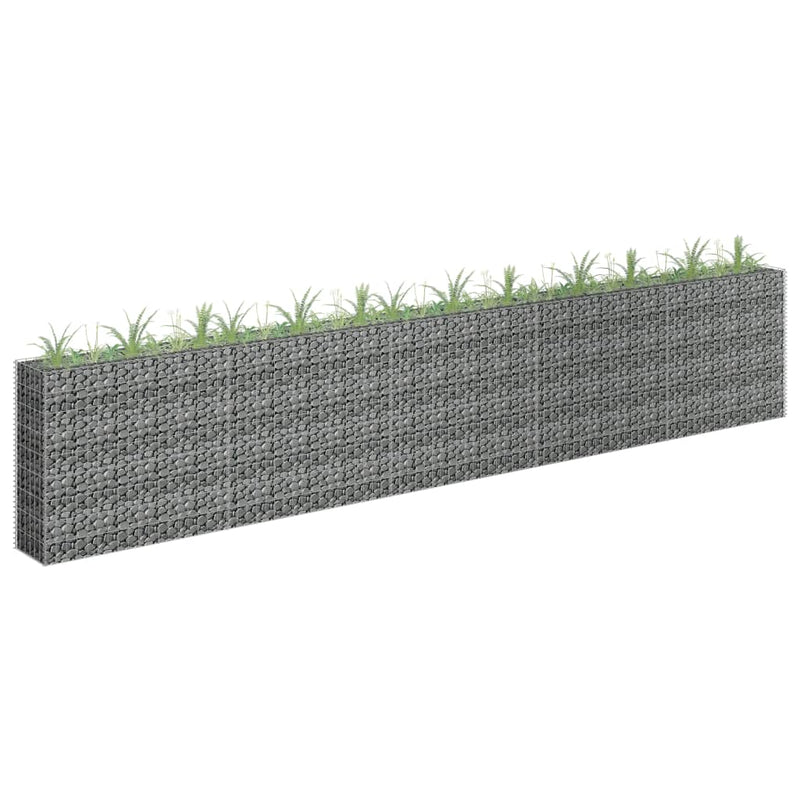 vidaXL Gabionen-Hochbeet Verzinkter Stahl 450×30×90 cm