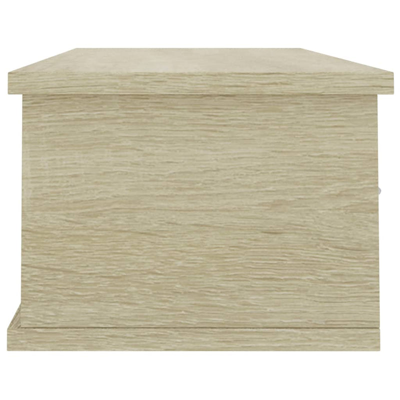 Wand-Schubladenregal Sonoma-Eiche 88x26x18,5 cm Holzwerkstoff