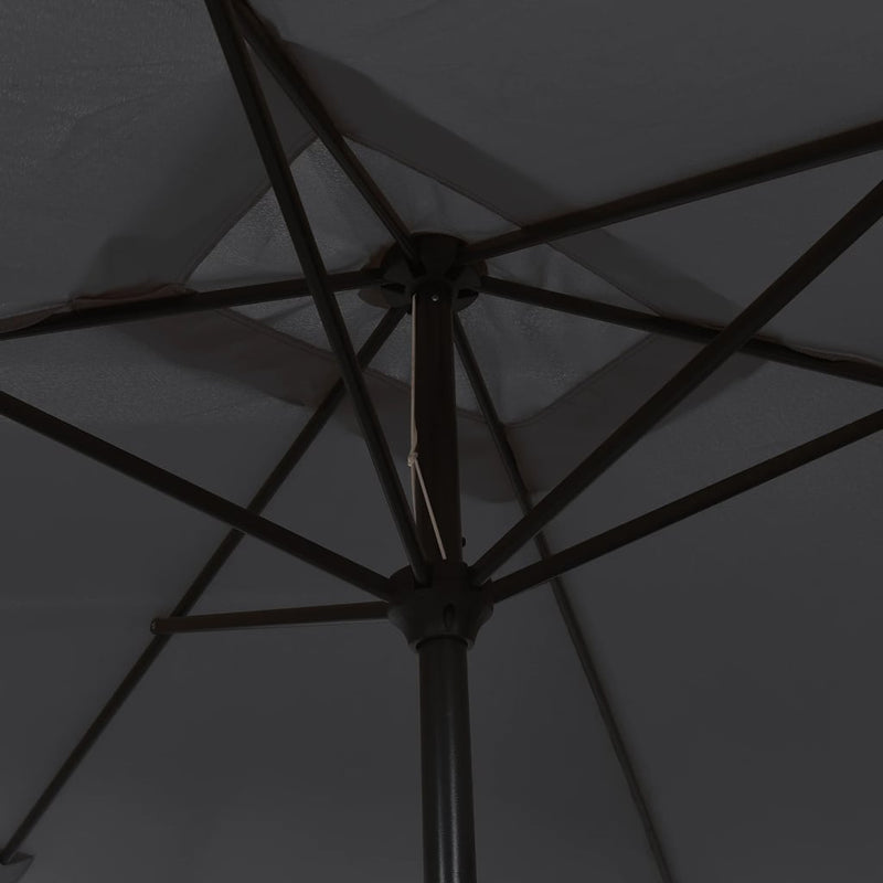 Sonnenschirm mit Metall-Mast 300 x 200 cm Schwarz