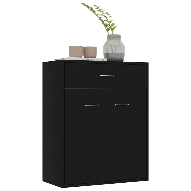 Sideboard Schwarz 60x30x75 cm Holzwerkstoff