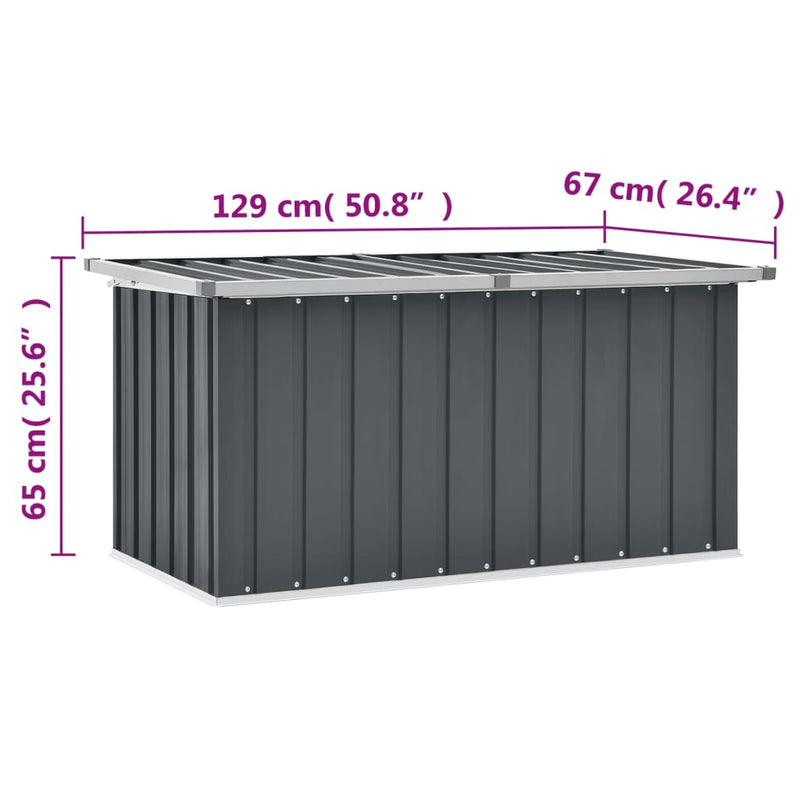 Gartenbox Grau 129x67x65 cm