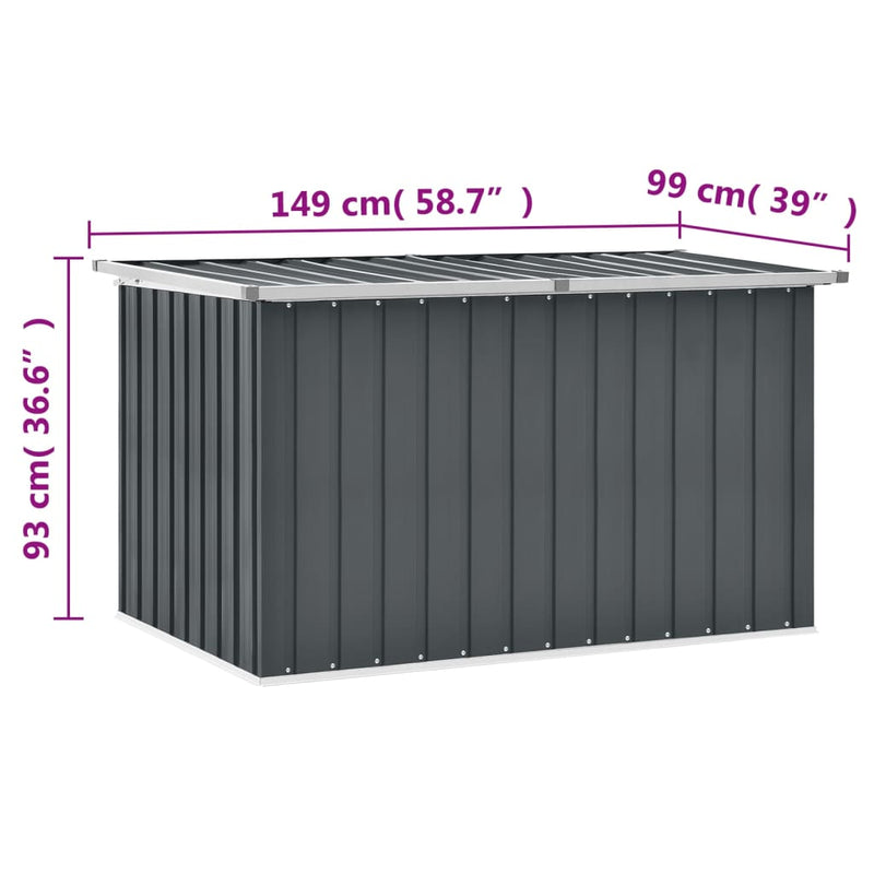 Gartenbox Grau 149 x 99 x 93 cm