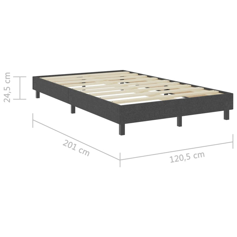 Boxspring-Bettgestell Grau Stoff 120x200 cm