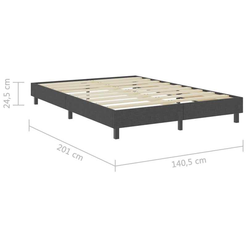 Boxspring-Bettgestell Grau Stoff 140x200 cm