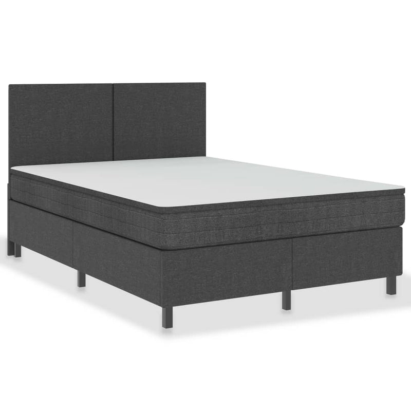 Boxspring-Bettgestell Grau Stoff 160x200 cm