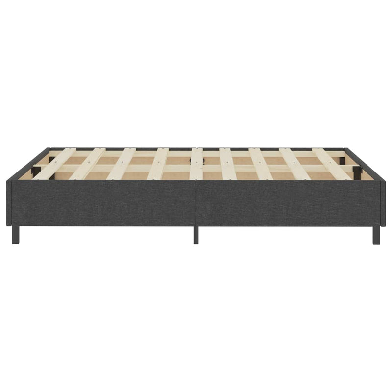 Boxspring-Bettgestell Grau Stoff 160x200 cm