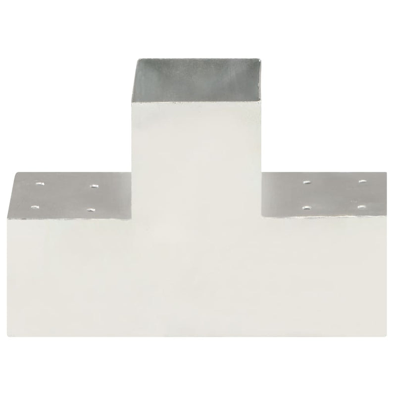 Pfostenverbinder 4 Stk. T-Form Verzinktes Metall 101 x 101 mm