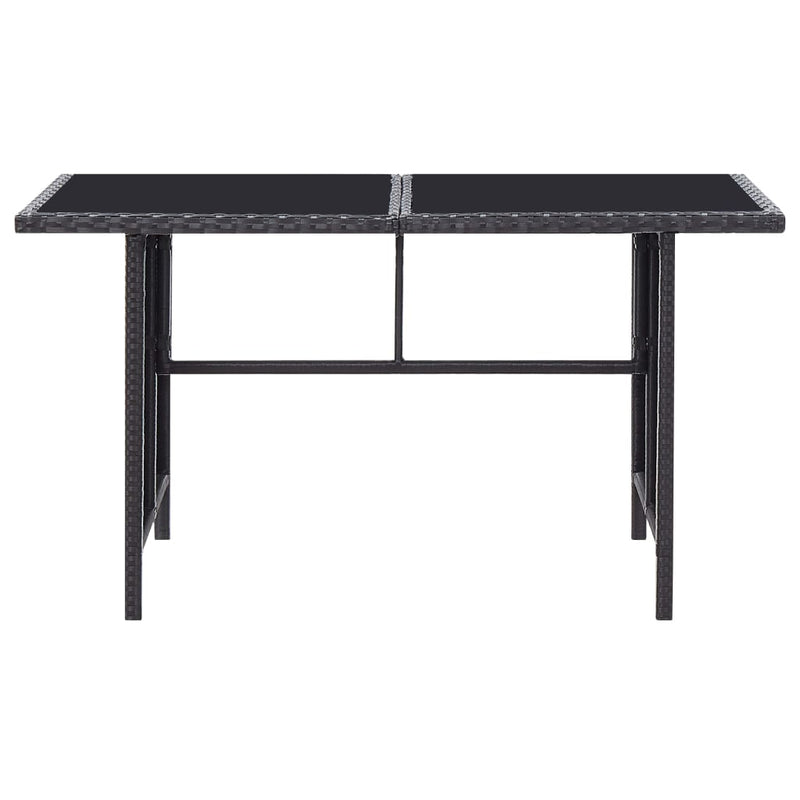 6-tlg. Garten-Lounge-Set mit Kissen Poly Rattan Schwarz