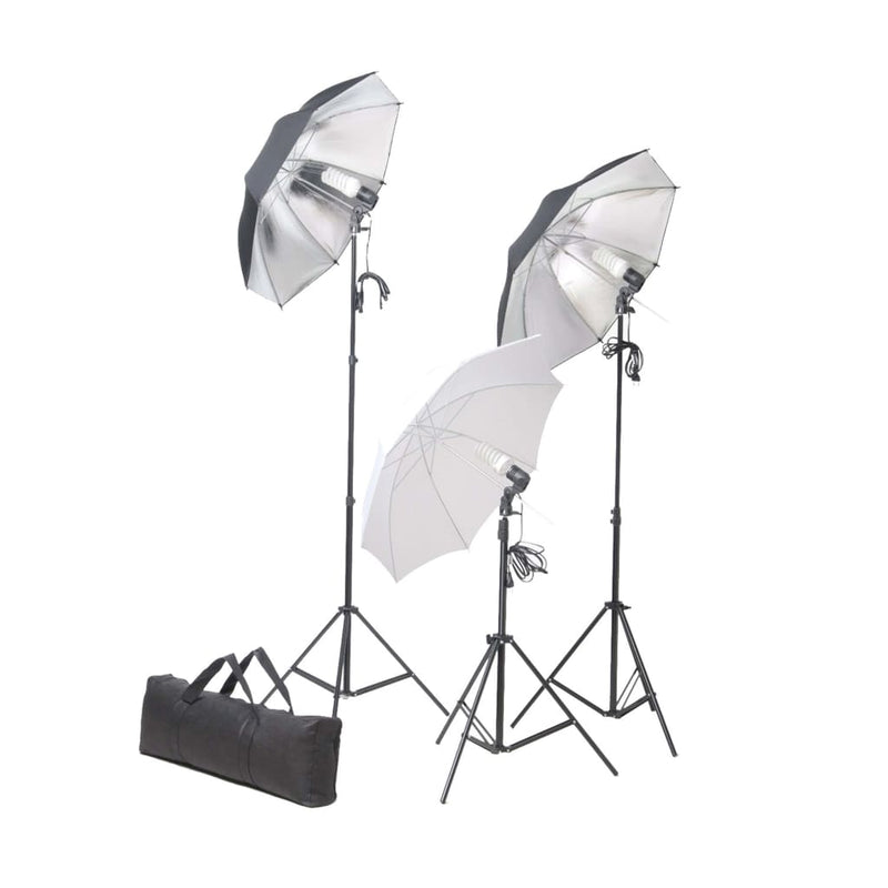 Fotostudio Set mit Hintergrund und Lampen-Set