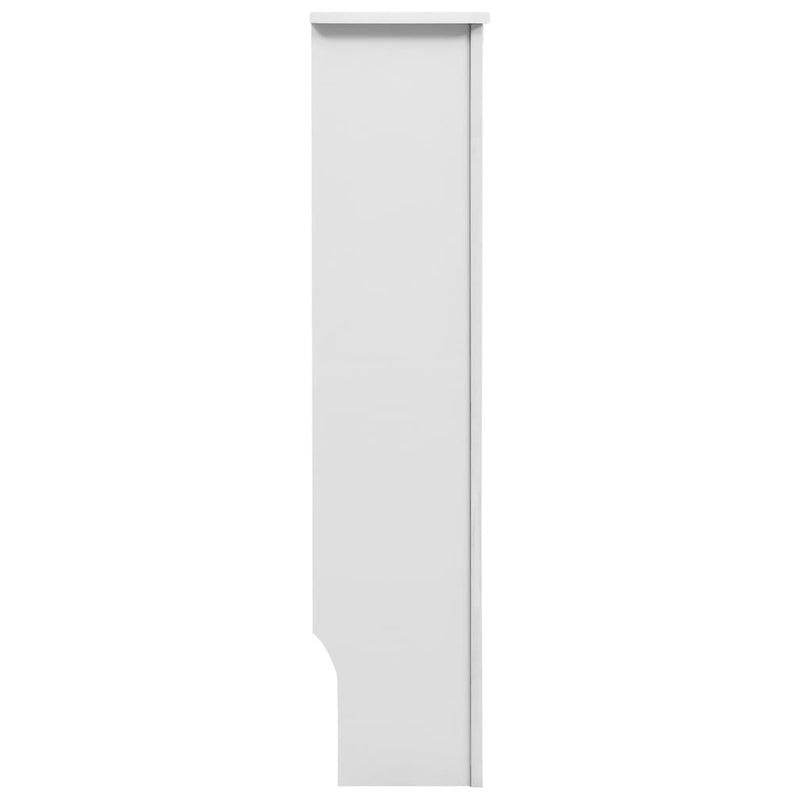 Heizkörperverkleidungen 2 Stk. Weiß 112×19×81,5 cm MDF