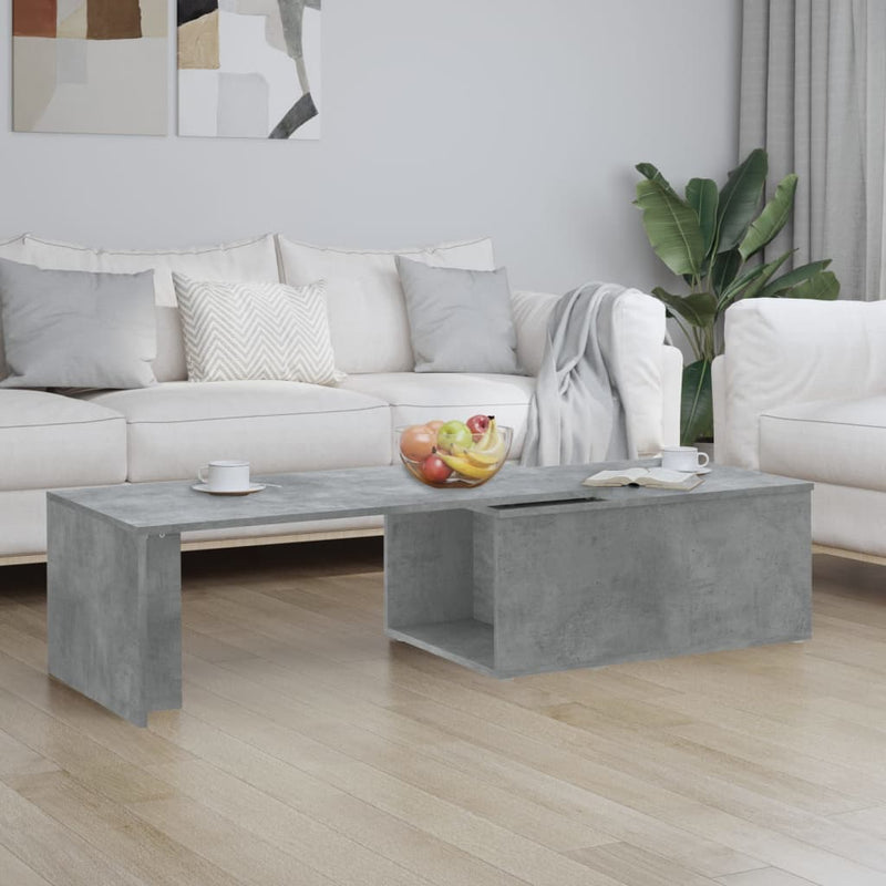 Couchtisch Betongrau 150x50x35 cm Holzwerkstoff