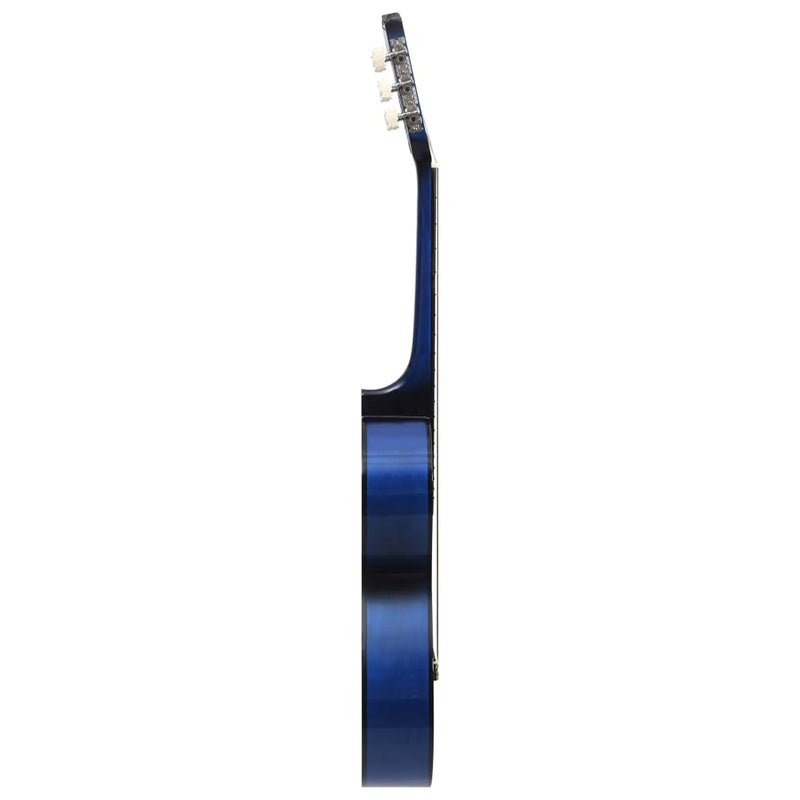 8-tlg. Klassikgitarren-Set für Anfänger Blau 3/4 36"