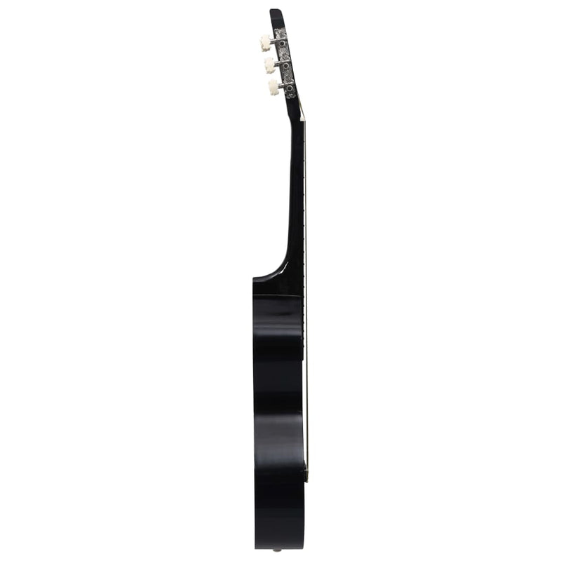 8-tlg. Klassikgitarren-Set für Anfänger Schwarz 3/4 36"