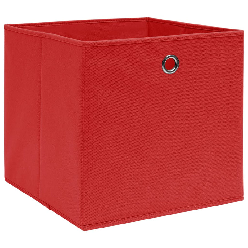 Aufbewahrungsboxen 4 Stk. Rot 32x32x32 cm Stoff