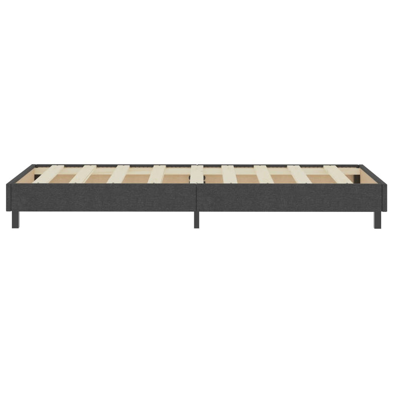 Boxspringbett Dunkelgrau Stoff 90x200 cm