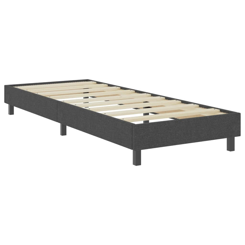 Boxspringbett Dunkelgrau Stoff 100x200 cm