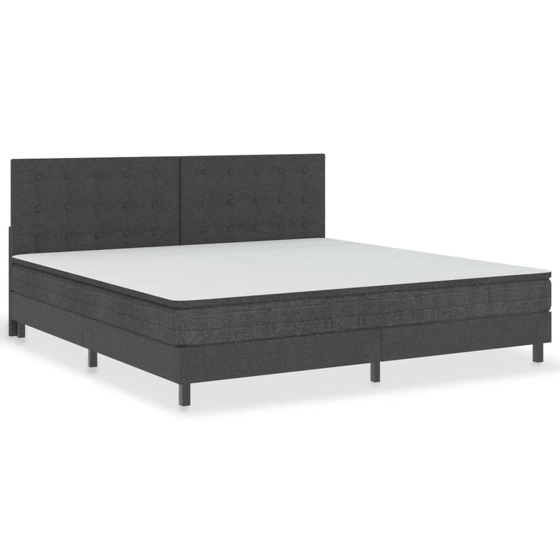 Boxspringbett Dunkelgrau Stoff 200x200 cm