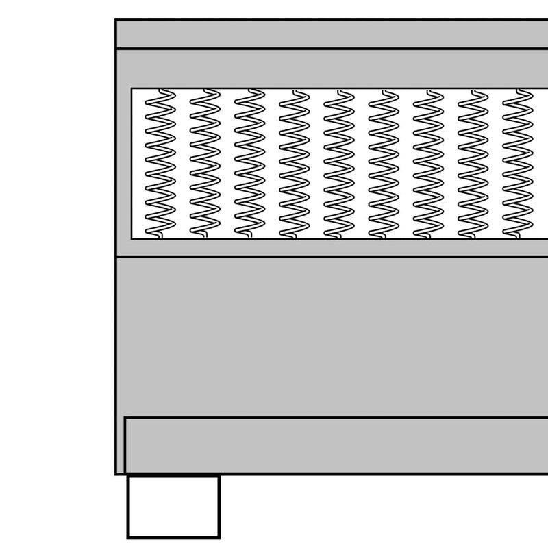 Boxspringbett Dunkelgrau Stoff 200x200 cm