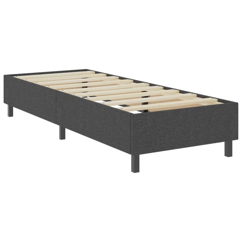 Boxspringbett Dunkelgrau Stoff 80x200 cm