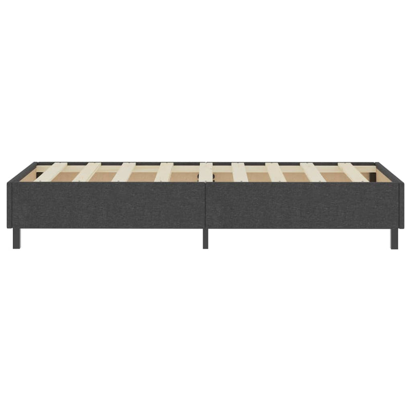 Boxspringbett Dunkelgrau Stoff 80x200 cm