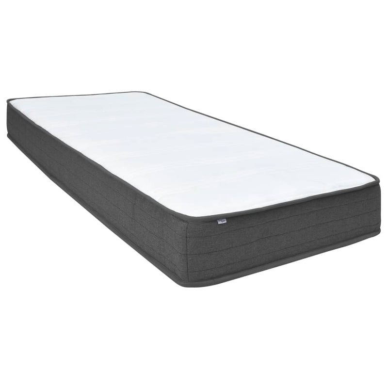 Boxspringbett Dunkelgrau Stoff 90x200 cm