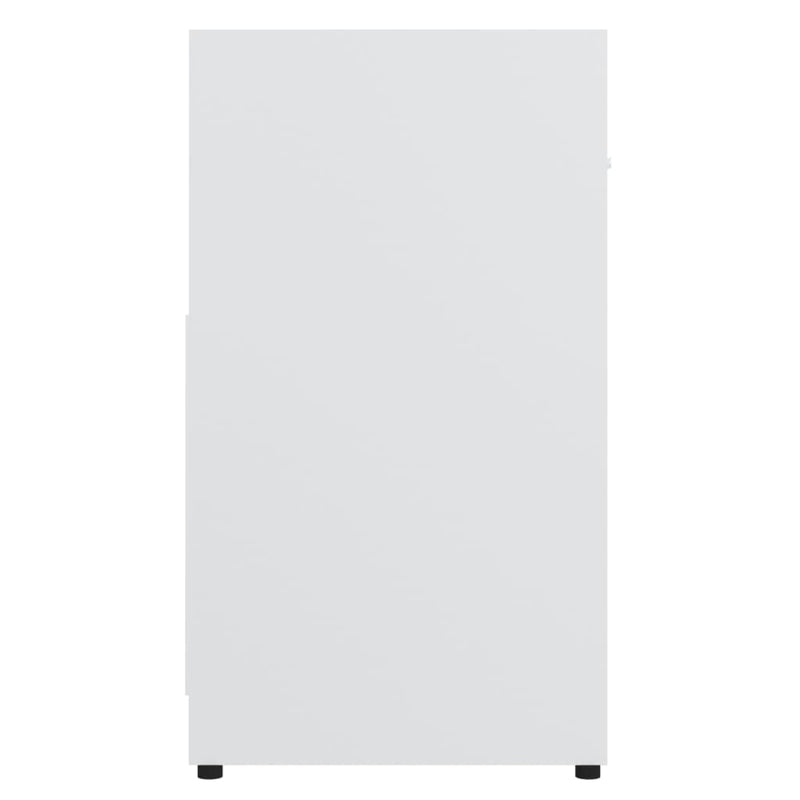 Badezimmerschrank Weiß 60x33x61 cm Holzwerkstoff